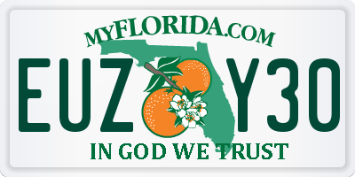 FL license plate EUZY30