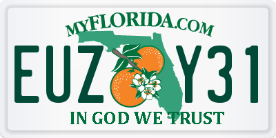 FL license plate EUZY31