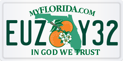 FL license plate EUZY32