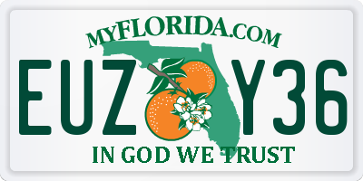 FL license plate EUZY36