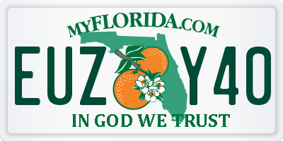 FL license plate EUZY40