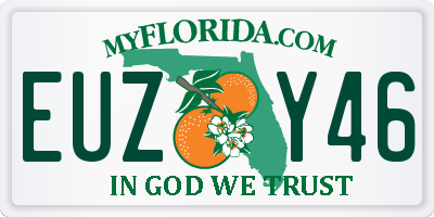 FL license plate EUZY46