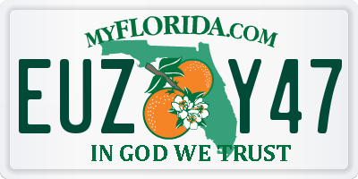 FL license plate EUZY47