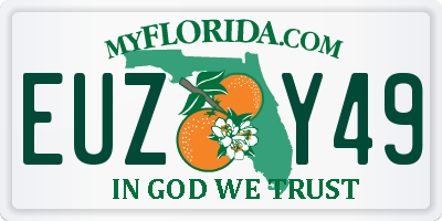 FL license plate EUZY49