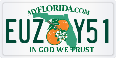 FL license plate EUZY51