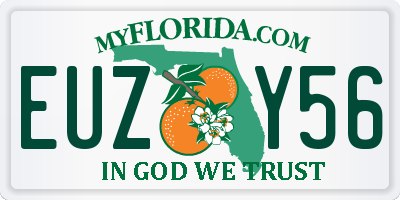 FL license plate EUZY56