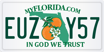 FL license plate EUZY57