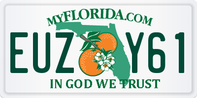 FL license plate EUZY61
