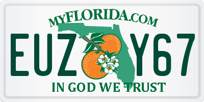 FL license plate EUZY67