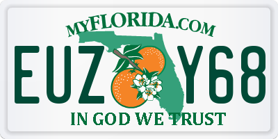 FL license plate EUZY68