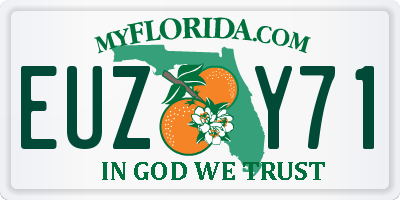 FL license plate EUZY71
