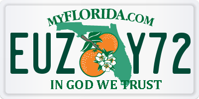 FL license plate EUZY72