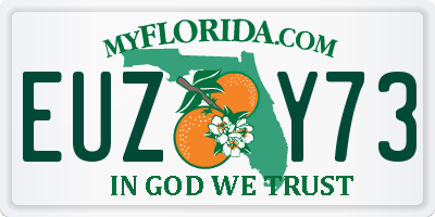 FL license plate EUZY73