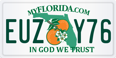 FL license plate EUZY76