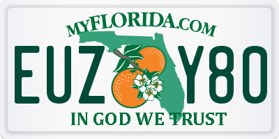 FL license plate EUZY80