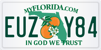 FL license plate EUZY84