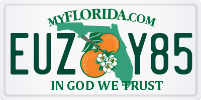 FL license plate EUZY85