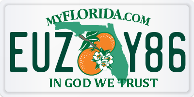 FL license plate EUZY86