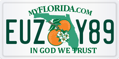 FL license plate EUZY89
