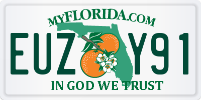 FL license plate EUZY91