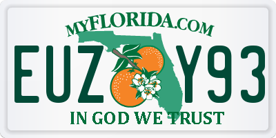 FL license plate EUZY93