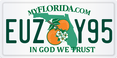 FL license plate EUZY95