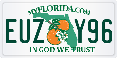 FL license plate EUZY96