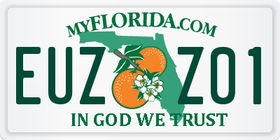 FL license plate EUZZ01