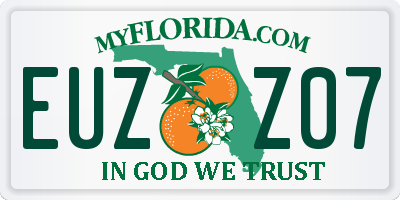 FL license plate EUZZ07