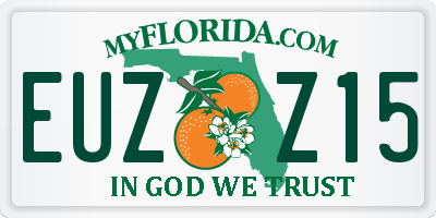 FL license plate EUZZ15