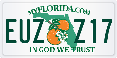 FL license plate EUZZ17