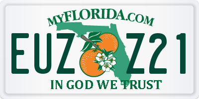 FL license plate EUZZ21