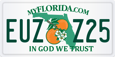 FL license plate EUZZ25