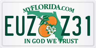 FL license plate EUZZ31