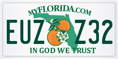 FL license plate EUZZ32