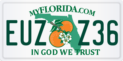 FL license plate EUZZ36