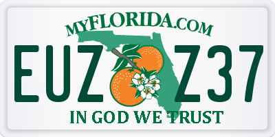 FL license plate EUZZ37