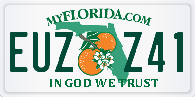 FL license plate EUZZ41