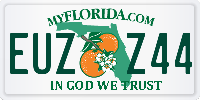 FL license plate EUZZ44