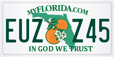 FL license plate EUZZ45