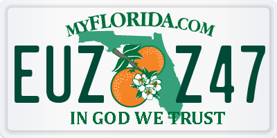 FL license plate EUZZ47