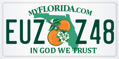 FL license plate EUZZ48
