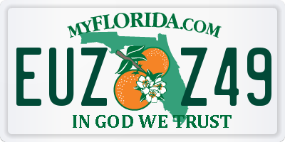 FL license plate EUZZ49