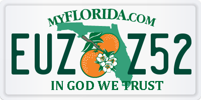 FL license plate EUZZ52