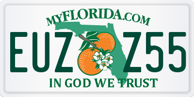 FL license plate EUZZ55