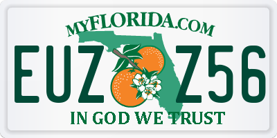 FL license plate EUZZ56