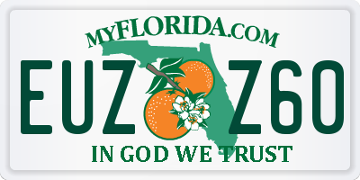 FL license plate EUZZ60