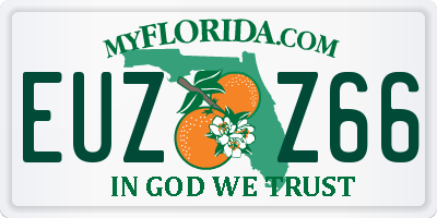 FL license plate EUZZ66