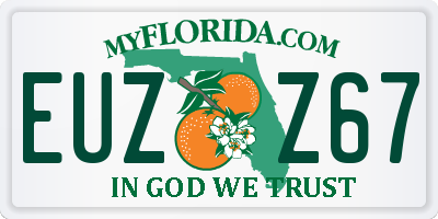 FL license plate EUZZ67