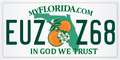 FL license plate EUZZ68